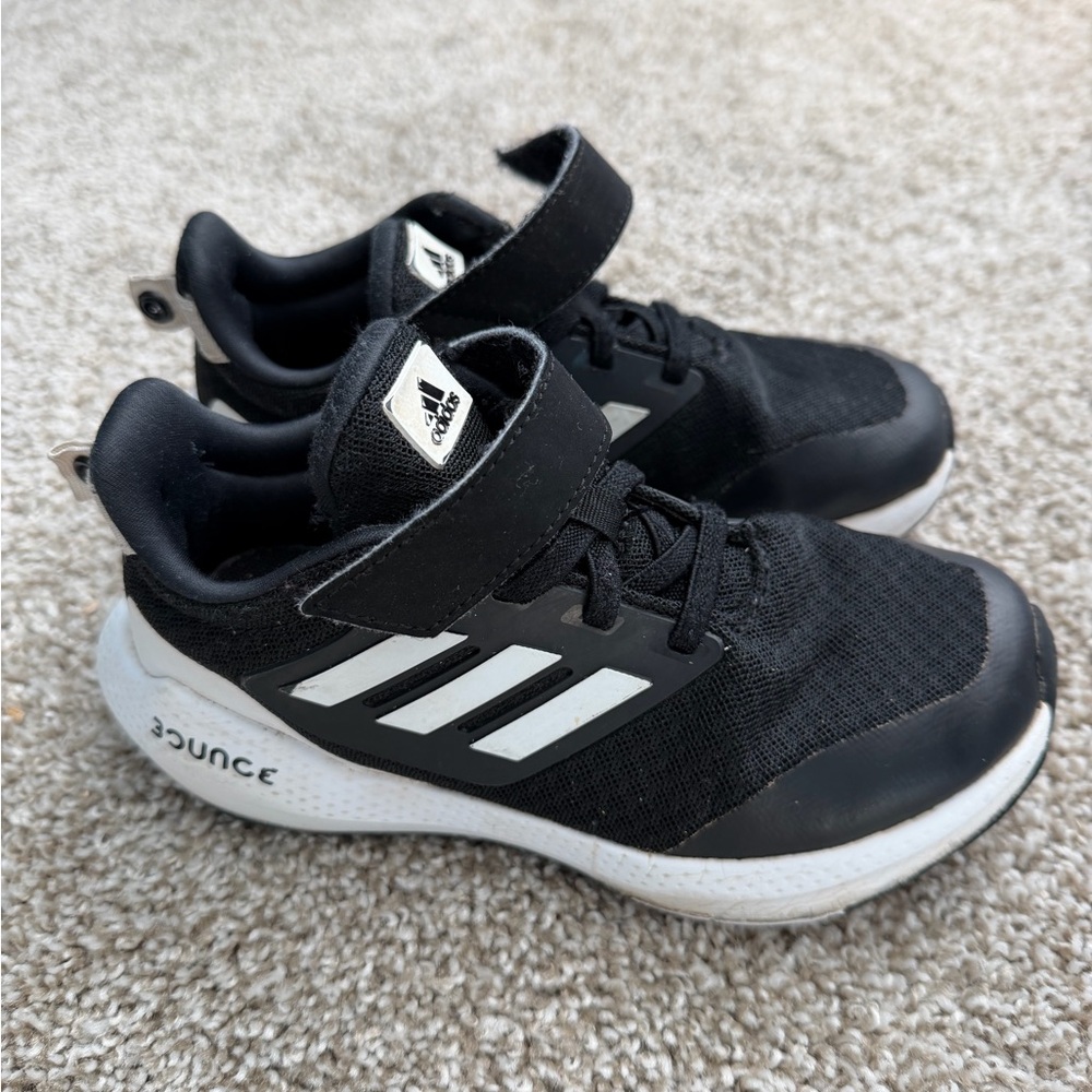 Adidas Kids Black and White Bounce Sneakers